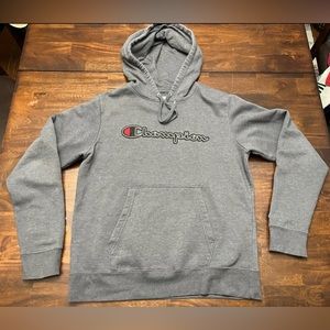 Champion Grey Long Sleeve Pullover Hoodie Men’s Size Medium